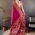 Purple festive silk ornate zari border sarees