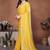 Yellow embellished saree with unstitched blouse