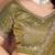 Green embellished saree with unstitched blouse