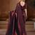 Purple women ethnic motifs woven design kanjeevaram saree