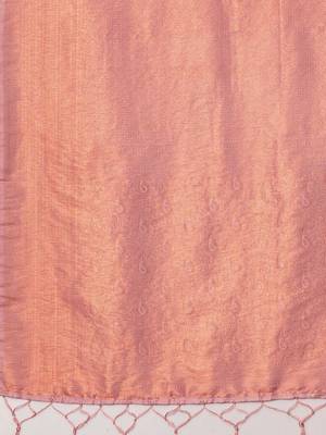 Peach women ethnic motifs woven design kanjeevaram saree 5