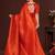 Orange ethnic motifs zari silk blend designer kanjeevaram saree
