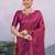 Magenta ethnic motifs zari silk blend designer kanjeevaram saree