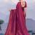 Magenta ethnic motifs zari silk blend designer kanjeevaram saree