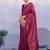 Magenta ethnic motifs zari silk blend designer kanjeevaram saree