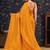 Mustard woven design zari silk blend kanjeevaram saree