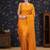 Mustard woven design zari silk blend kanjeevaram saree