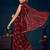 Burgundy sequence embellished pure georgette saree with unstitched blouse