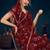 Burgundy sequence embellished pure georgette saree with unstitched blouse
