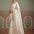 White embroidered banarasi sarees with unstitched blouse piece