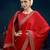 Red embroidered heavy work sarees with blouse piece