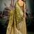 Olive woven design zari art silk banarasi saree
