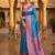 Blue classic indian silk rich woven pallu design sarees