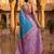 Blue classic indian silk rich woven pallu design sarees