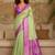 Lime woven design zari pure linen banarasi saree