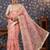 Pink floral printed saree