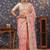 Pink floral printed saree
