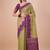 Green woven design zari saree with unstitched blouse