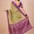 Green woven design zari saree with unstitched blouse