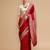 Red woven design banarasi saree with unstitched blouse