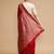 Red woven design banarasi saree with unstitched blouse