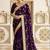 Purple embellished embroidered satin saree