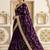 Purple embellished embroidered satin saree