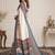 Off white women madhubani print dola silk saree with unstitched blouse piece
