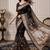Black women ethnic motifs silk blend designer saree