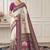 Off white paisley silk blend designer saree