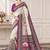 Off white paisley silk blend designer saree