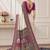 Off white paisley silk blend designer saree