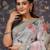 Grey floral printed saree