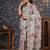 Grey floral printed saree