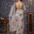 Grey floral printed saree