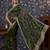 Green sequinned embellished saree with blouse piece