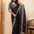 Black embroidered saree