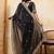 Black embroidered saree