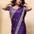 Purple embroidered saree