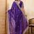 Purple embroidered saree