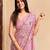 Mauve sequence embroidered designer saree with blouse