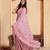 Mauve sequence embroidered designer saree with blouse
