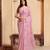Mauve sequence embroidered designer saree with blouse