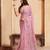 Mauve sequence embroidered designer saree with blouse