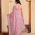 Mauve sequence embroidered designer saree with blouse