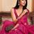 Pink sequence embroidered designer saree with blouse