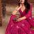 Pink sequence embroidered designer saree with blouse