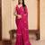 Pink sequence embroidered designer saree with blouse