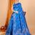 Blue ethnic motifs woven design zari art silk banarasi saree