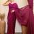 Purple sequence embroidered saree with blouse